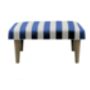 Hand Painted Upholstered Linen Square Stripe Footstool, thumbnail 4 of 12