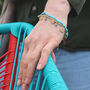 Blue Stretch Beaded Bracelet Summer Beach Style, thumbnail 1 of 4