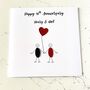 Personalised 40th Wedding Anniversary Card Ruby, thumbnail 1 of 4