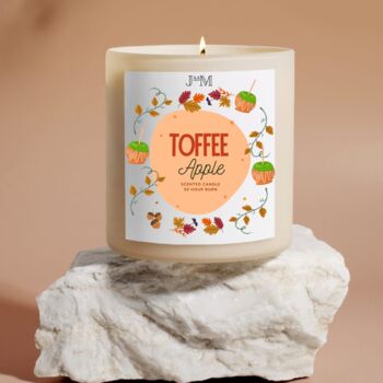 Toffee Apple Autumnal Candle For Autumnal Decor, 3 of 6