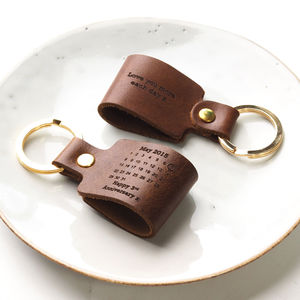 Best Man Usher And Groomsman Gifts Notonthehighstreet Personalised Third Wedding Anniversary Leather Keyring Best Man Usher Gifts