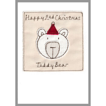 Personalised Polar Bear 1st Christmas Card Girl Or Boy, 6 of 7