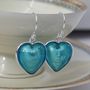 Heart Earrings In Silver And Murano Glass, thumbnail 6 of 12