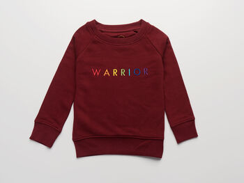 'Warrior' Embroidered Children's Organic Sweatshirt, 5 of 8