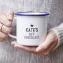 Hot Chocolate Personalised Enamel Mug, thumbnail 4 of 5