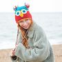 Colourful Owl Hand Knitted Woollen Animal Hat, thumbnail 1 of 5