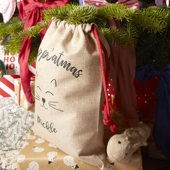 Personalised 'Happy Catmas' Christmas Sack, 2 of 5
