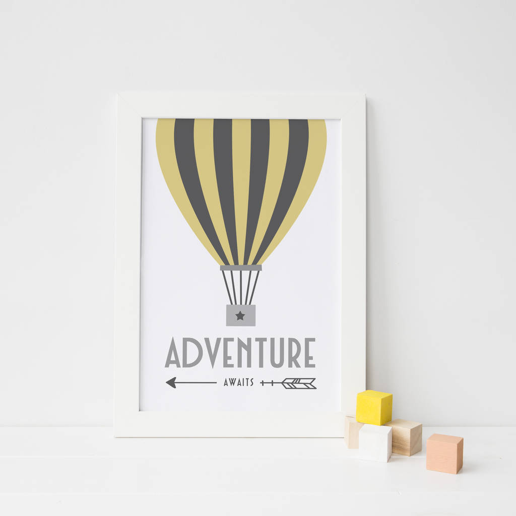 Adventure Awaits Balloon Print, 1 of 4