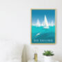 Go Sailing Travel Poster Art Print, thumbnail 2 of 8