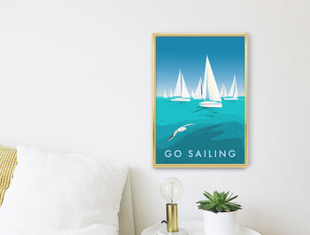 Go Sailing Travel Poster Art Print, 2 of 8