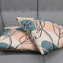 Pink And Grey Abstract Leaf Pattern Cushion Cover, thumbnail 4 of 7