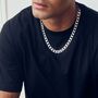 Sterling Silver Curb Chain Necklace 11.4mm 22 Inches, thumbnail 2 of 5