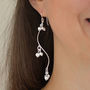 Sterling Silver Dangly Flamenco Earrings, thumbnail 3 of 4