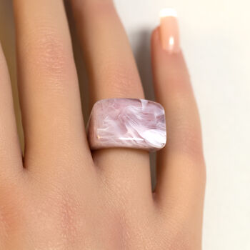 Lilac Square Resin Ring, 4 of 6