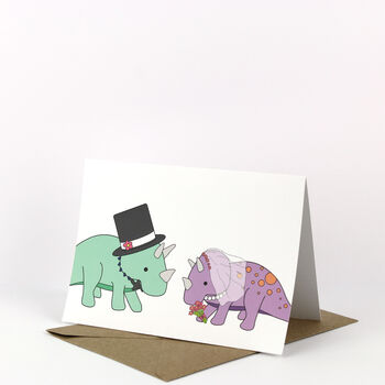 Dinosaur Wedding Card, 4 of 4