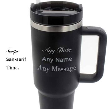 Large 40oz Insulated Travel Cup – Black, 2 of 3