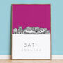 Bath Cityscape Skyline Art Print, thumbnail 1 of 8