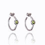 Sterling Silver Gemstone Hoop Earrings, thumbnail 12 of 12