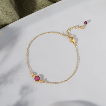 Personalised Birthstone Chain Bracelet, 2 of 10