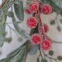 Iced Red Berry Garland With Frosted Leaves, thumbnail 3 of 10