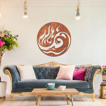 Metal Fire And Water Wall Art For Home Or Studio Decor, 7 of 11