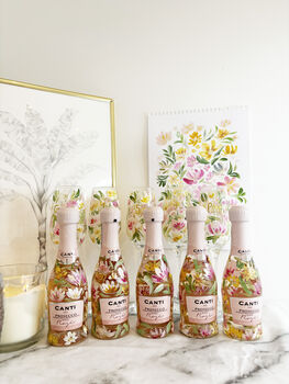 Hand Painted Bridesmaid Gift Bottles, 3 of 4