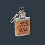 Mini Cork Hipflask 'Let's Get Piste' | Keyring | Skiing | Ski Slope Accessory, thumbnail 1 of 2