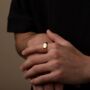 Personalised Initials Oval Signet Ring For Men And Women, thumbnail 2 of 9