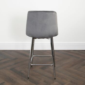 Set Of Two Grey Breakfast Bar Stools, 4 of 4
