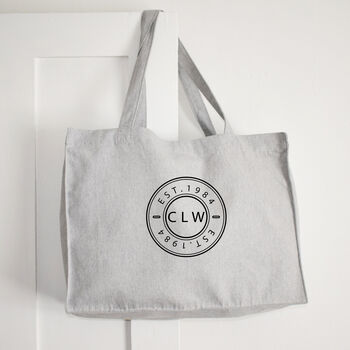 Personalised Initials Oversized Shopper And Beach Bag, 2 of 7