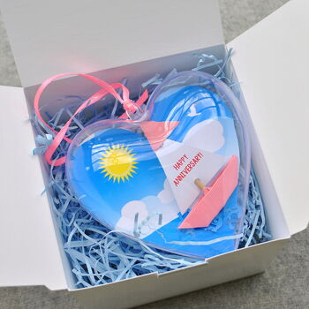 Seaside Sailboat Heart With Personalised Message, 9 of 12