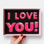 I Love You Valentine's Letterbox Message Iced Cookies, thumbnail 1 of 10