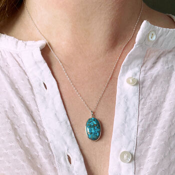 Sterling Silver Turquoise Necklace, 3 of 10