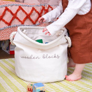 Personalised Canvas Toy Trug, 3 of 4