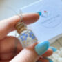 Cremation Ashes Bottle Necklace With Forget Me Nots, thumbnail 7 of 8