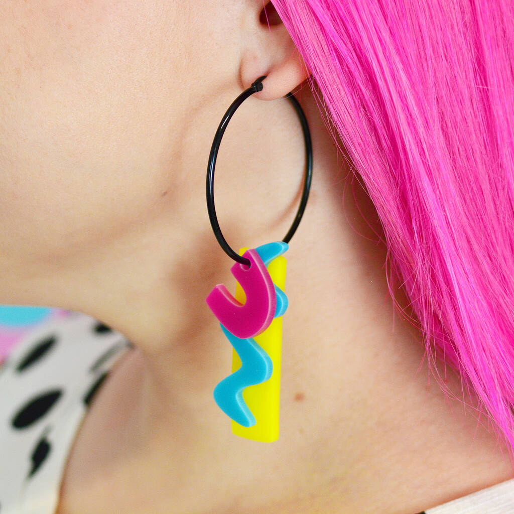 Colourful Statement Hoop Earrings By Silly Loaf