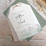 Secret Garden Vellum Tag Wedding Invitations, thumbnail 3 of 6