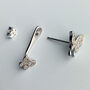 Sterling Silver Sparkly Ear Jacket Stud Earrings, thumbnail 3 of 7