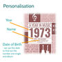 Personalised 40th Birthday Tea Towel Gift 1983 Music, thumbnail 4 of 6