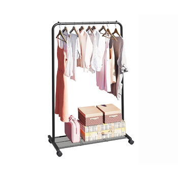 Clothes Rack On Wheels With Storage Shelf, 6 of 6