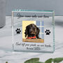 You Left Paw Prints On Our Heart Memorial Glass Token, thumbnail 1 of 3