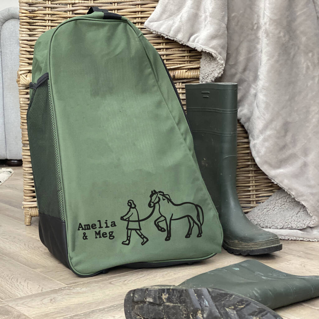 Horse And Owner Personalised Boot Bag