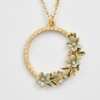 Gold Floral Wreath Necklace, 3 of 8