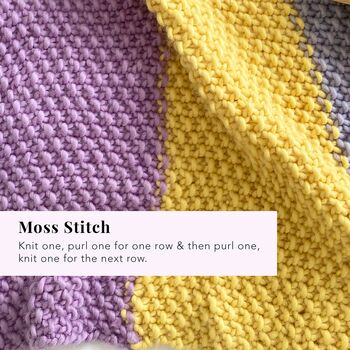 'Oh Baby' Blanket Easy Knitting Kit, 3 of 7