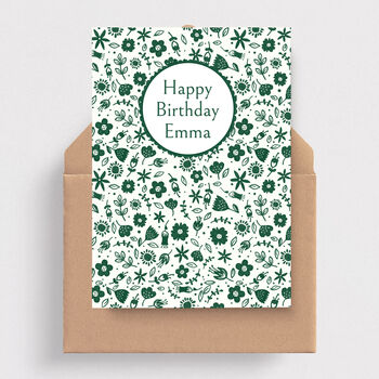 Personalised Birthday Card In A Choice Of Three Colours, 4 of 4