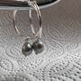 Pearls On Sterling Silver Hoop Earrings, thumbnail 2 of 6