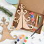 Personalised Christmas Tree Wooden Craft Kit Letterbox, thumbnail 5 of 7