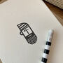 'Bearded Hipster' Letterpress Card, thumbnail 2 of 2