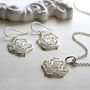 Sterling Silver Filigree Rose Necklace, thumbnail 4 of 6