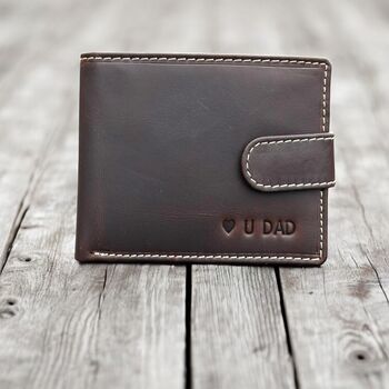 Personalised Handmade Leather Wallet For Christmas Gift, 5 of 12